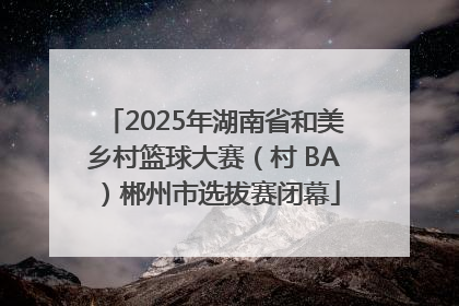2025年湖南省和美乡村篮球大赛（村 BA）郴州市选拔赛闭幕