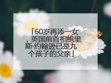 60岁再添一女，英国前首相鲍里斯·约翰逊已是九个孩子的父亲