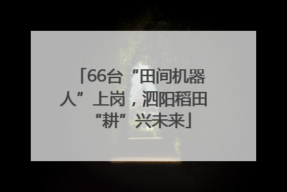 66台“田间机器人”上岗，泗阳稻田“耕”兴未来