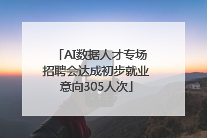 AI数据人才专场招聘会达成初步就业意向305人次